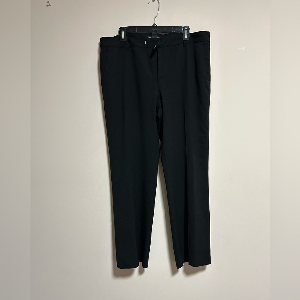 Banana Republic Black Dress Pants Tailored Wool Blend